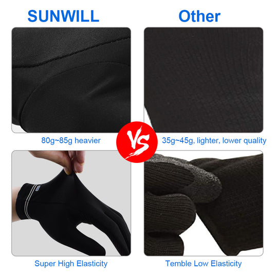 Cycling Gloves Touchscreen Full Finger Sun UV Protection UPF 50+ Summer Gloves for Driving Fishing