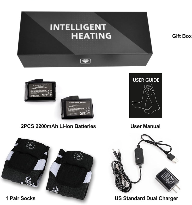 Load image into Gallery viewer, SNOW DEER Upgraded Rechargeable Electric Heated Socks，Ultimate Foot Warmer for Men &amp; Women, Perfect for Skiing, Camping, Hiking, Motorcycling, &amp;Outdoor Riding in Winter
