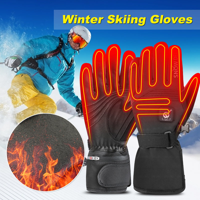 Load image into Gallery viewer, SNOW DEER Rechargeable Heated Gloves for Men &amp; Women - 7.4V 2200mAh Battery, Waterproof, Touchscreen - Ideal for Skiing, Cycling, Hunting &amp; Winter Adventures

