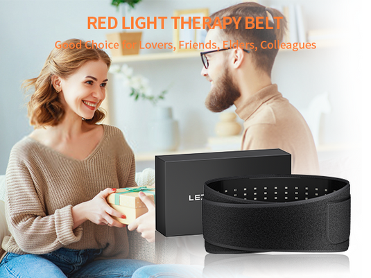 SNOW DEER Red Light Wellness Belt – 850nm Near-Infrared & 660nm Red Light for Muscle Comfort, Circulation Wellness, and Discomfort Management, with Timer and Controller