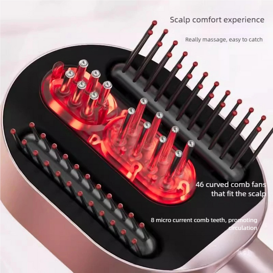 Red Light Scalp Massager Comb | 3 Modes, Waterproof, Rechargeable | Relaxation & Scalp Care Tool