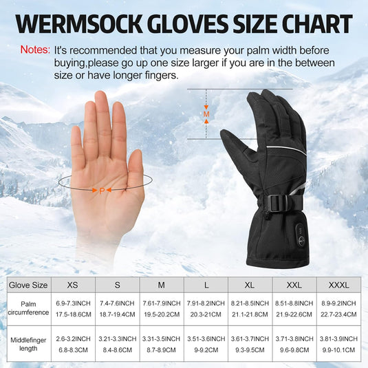 SNOW DEER Heated Gloves for Men Women, Electric Glove Rechargeable Battery Heated Hand for Motorcycle Biking Hunting Arthritis Skiing Working