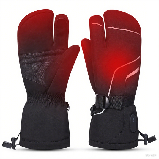 SNOW DEER Heated Mittens for Men and Women, Rechargeable Heated Gloves with Touchscreen 7.4V 2200mAh Battery Waterproof Ski Gloves for Skiing Snowboarding Camping Hiking