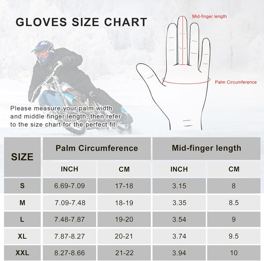 SNOW DEER Heated Motorcycle Gloves,7.4V 3000MAH Electric Rechargeable Battery Waterproof Riding Gloves Men Women for Winter Biking Cycling Ski Snow Insulated Glove Hand Warmer Moto Gloves