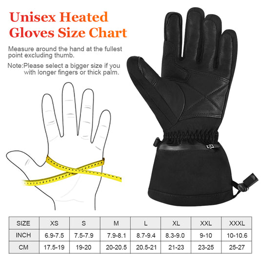 SNOW DEER Upgraded Heated Gloves Men Women,Ski Motorcycle Electric Battery Mittens Gloves