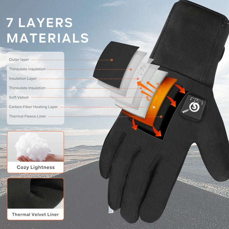 Load image into Gallery viewer, Snow Deer Heated Glove for Men Women, Rechargeable Battery Electric Savior Heated Gloves, Winter Warm Glove for Arthritis Raynaud, Gloves Riding Ski Snowboarding Hiking Cycling Hand Warmers
