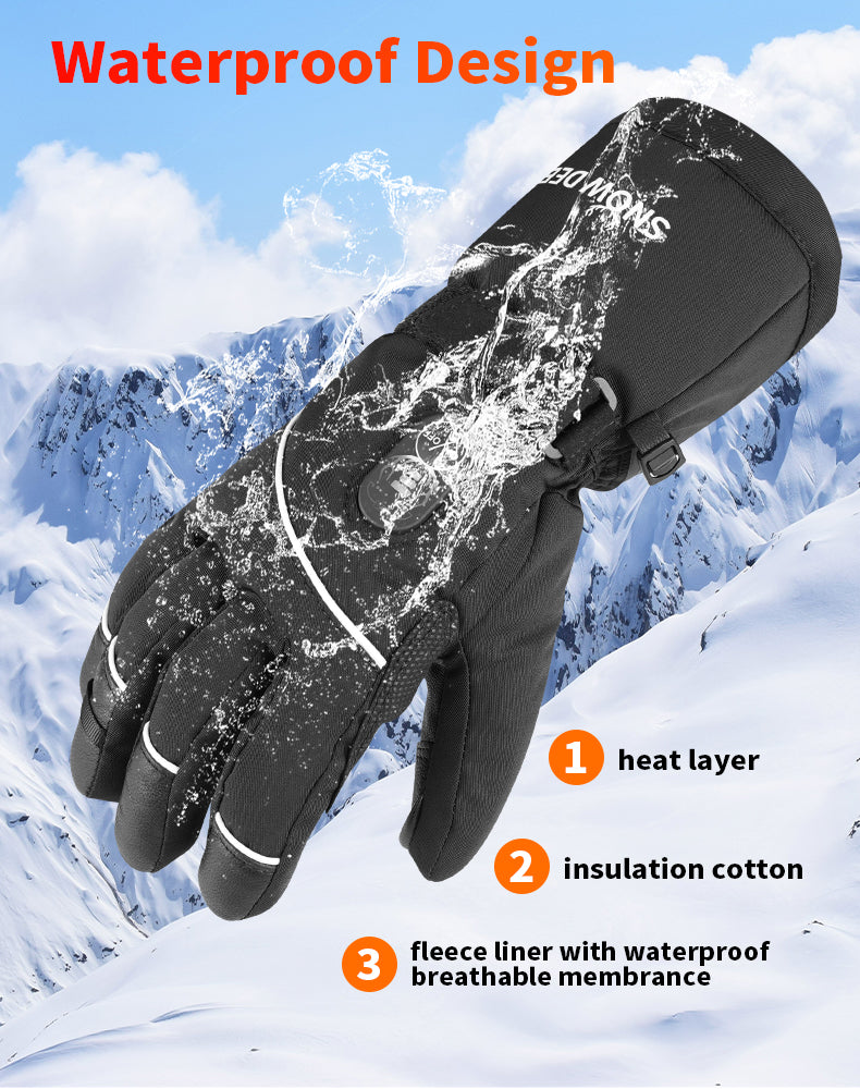 Load image into Gallery viewer, SNOW DEER Upgraded Heated Gloves Men Women,Ski Motorcycle Electric Battery Mittens Gloves
