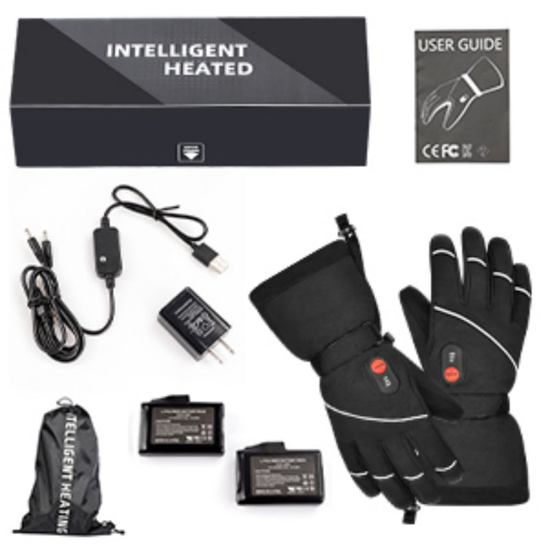 Load image into Gallery viewer, SNOW DERR Heated Gloves for Men Rechargeable Waterproof Winter,Machine Washable Electric Heating Ski Glove for Hiking Motorcycling Camping Fishing Cold Weather Hand Warmers
