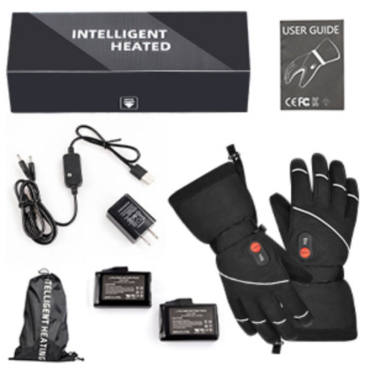 SNOW DERR Heated Gloves for Men Rechargeable Waterproof Winter,Machine Washable Electric Heating Ski Glove for Hiking Motorcycling Camping Fishing Cold Weather Hand Warmers