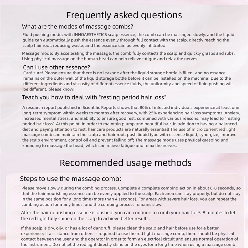 Load image into Gallery viewer, Red Light Scalp Massager Comb | 3 Modes, Waterproof, Rechargeable | Relaxation &amp; Scalp Care Tool
