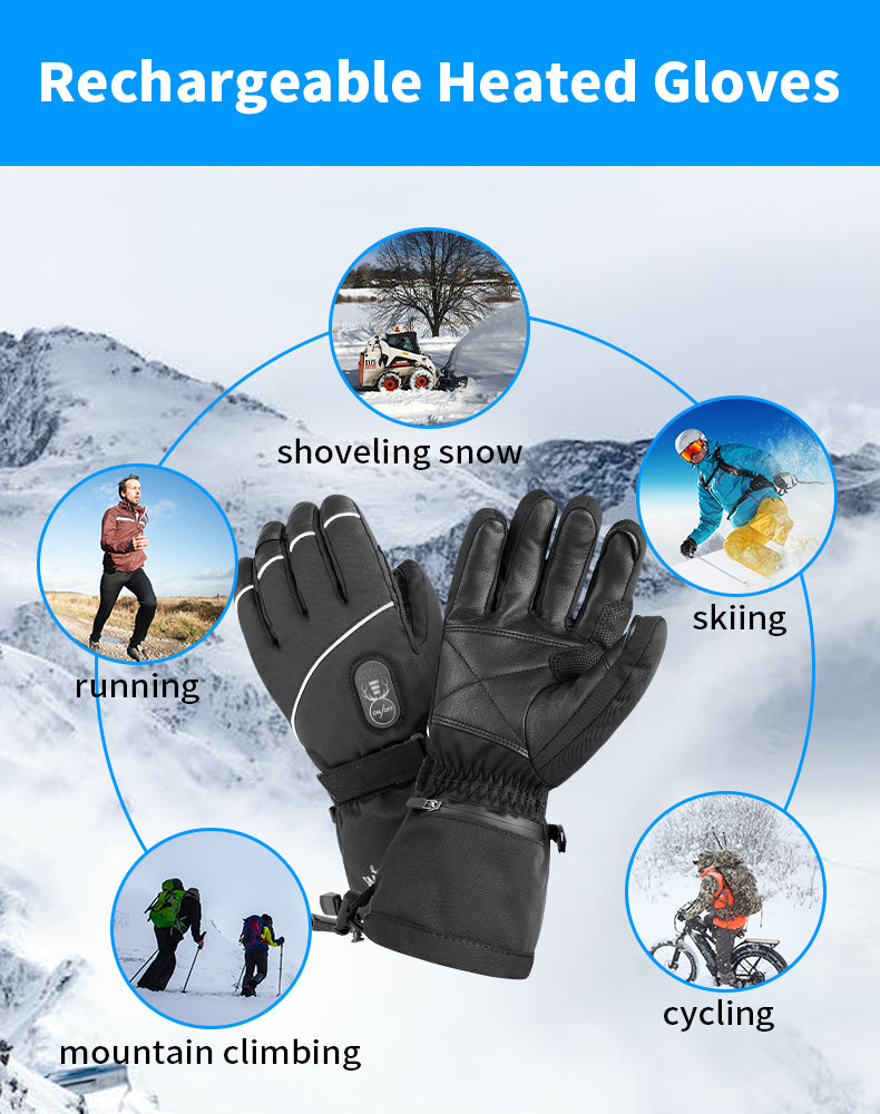Load image into Gallery viewer, SNOW DEER Upgraded Heated Gloves Men Women,Ski Motorcycle Electric Battery Mittens Gloves
