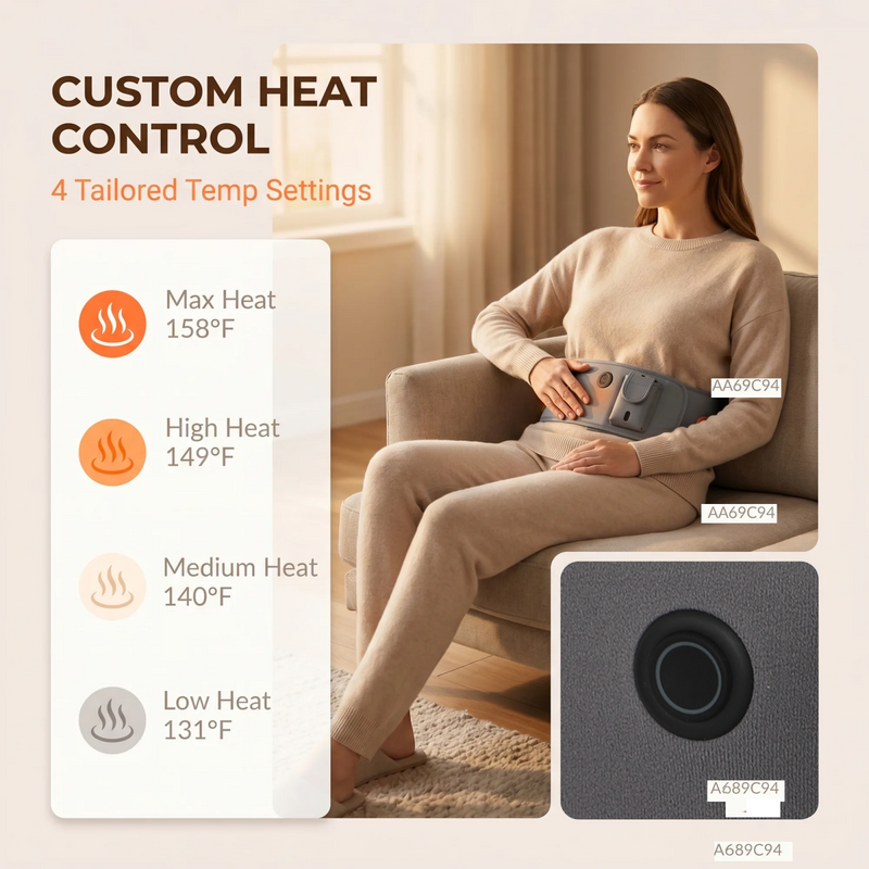 Load image into Gallery viewer, SNOW DEER Lumbar Support Belt with Soothing Warmth, Upgraded Heated Waist Belt with Graphene Heating, 10000mAh Cordless Heated Lumbar Support Wrap with 4 Heat Settings for Daily Comfort, Office, Home
