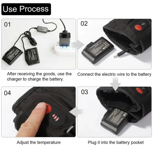 Snow Deer Heated Gloves for Men Women Rechargeable Electric Heated Gloves Heated Skiing Glove for Snowboarding Motocycle Gloves