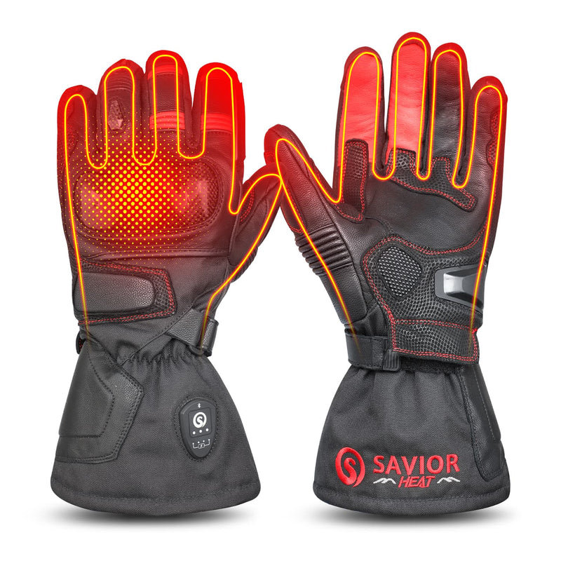 Load image into Gallery viewer, Snow Deer Bluetooth  Battery Heated Motorcycle Gloves
