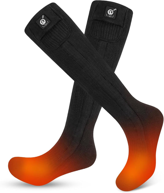 SNOW DEER Heated Socks for Men Women, Rechargeable Electric Socks for Cold Feet