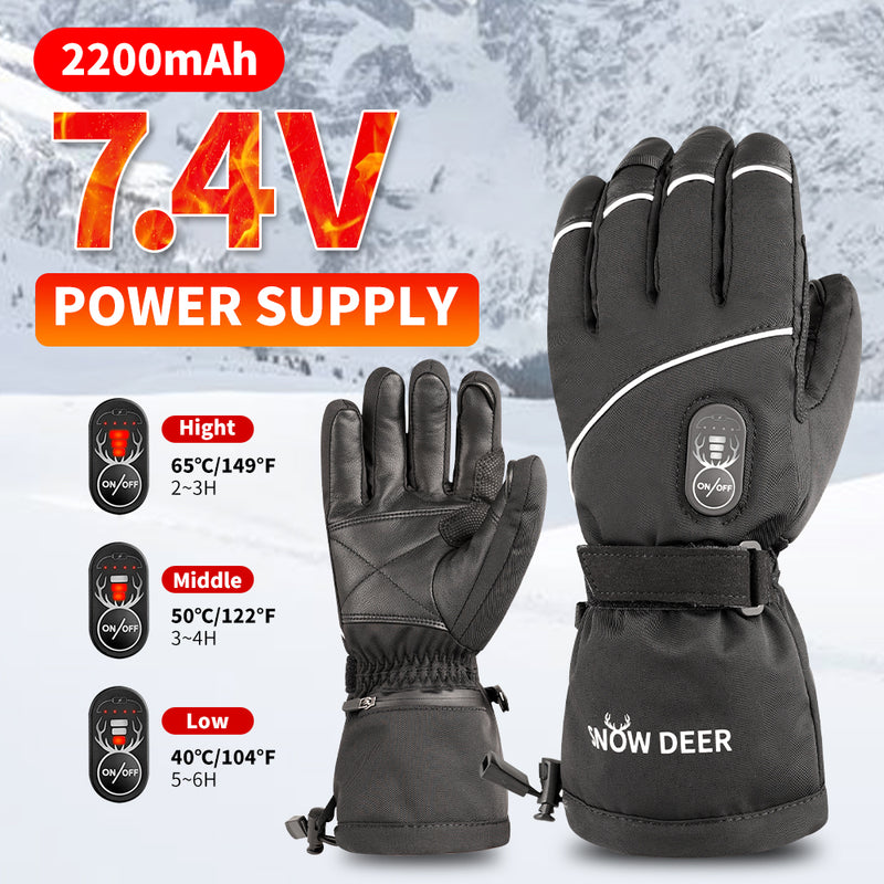 Load image into Gallery viewer, SNOW DEER Upgraded Heated Gloves Men Women,Ski Motorcycle Electric Battery Mittens Gloves
