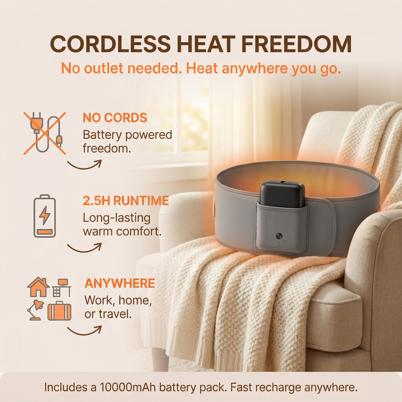 Load image into Gallery viewer, SNOW DEER Lumbar Support Belt with Soothing Warmth, Upgraded Heated Waist Belt with Graphene Heating, 10000mAh Cordless Heated Lumbar Support Wrap with 4 Heat Settings for Daily Comfort, Office, Home
