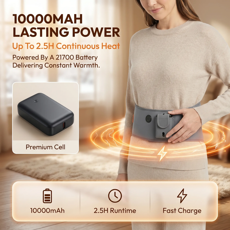Load image into Gallery viewer, SNOW DEER Lumbar Support Belt with Soothing Warmth, Upgraded Heated Waist Belt with Graphene Heating, 10000mAh Cordless Heated Lumbar Support Wrap with 4 Heat Settings for Daily Comfort, Office, Home
