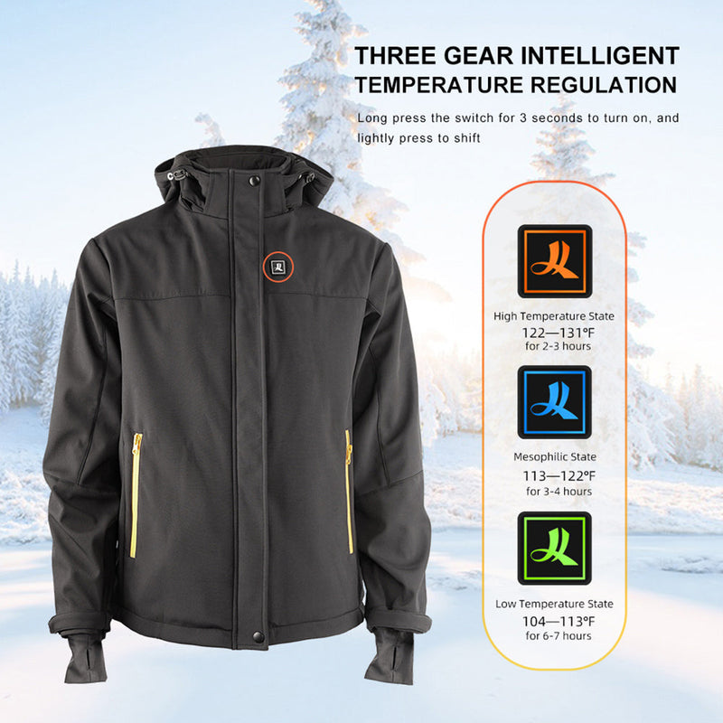 Load image into Gallery viewer, Snow Deer 7.4V Men&#39;s Waterproof Battery Heated Jackets
