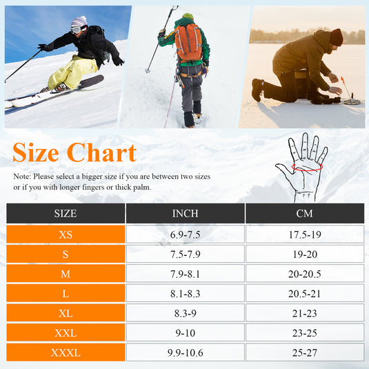 SNOW DEER Heated Gloves for Men Women Rechargeable Heated Ski Gloves Touchscreen Waterproof Electric Heated Fishing Gloves for Winter Outdoor Work Skiing Hiking Camping Raynaud Riding