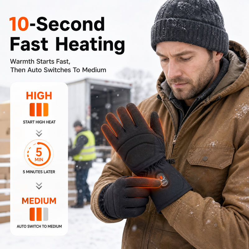 Load image into Gallery viewer, SNOW DEER Heated Work Gloves for Men Women,7.4V Rechargeable Electric Gloves,3M Thinsulate,Touch Screen Waterproof for Construction Warehouse Cycling Winter Outdoor Work
