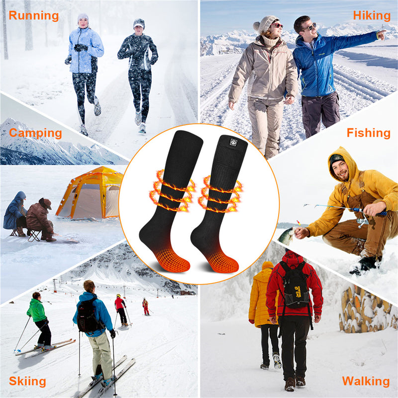 Load image into Gallery viewer, SNOW DEER Heated Socks for Men Women, Rechargeable Electric Socks for Cold Feet

