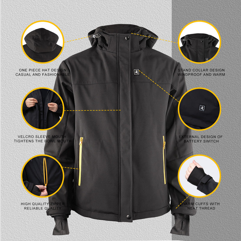 Load image into Gallery viewer, Snow Deer 7.4V Men&#39;s Waterproof Battery Heated Jackets
