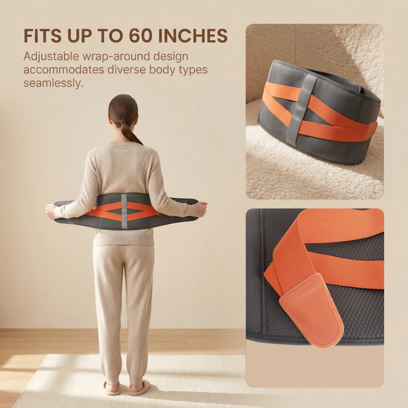 Load image into Gallery viewer, SNOW DEER Lumbar Support Belt with Soothing Warmth, Upgraded Heated Waist Belt with Graphene Heating, 10000mAh Cordless Heated Lumbar Support Wrap with 4 Heat Settings for Daily Comfort, Office, Home
