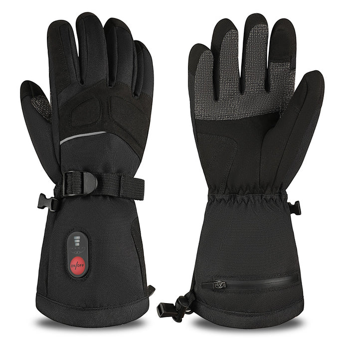 SNOW DEER Heated Work Gloves Men Rechargeable Waterproof, Cut-Resistance Heated Gloves for Men Women, Touchscreen Heated Working Gloves for Men Outdoor Work