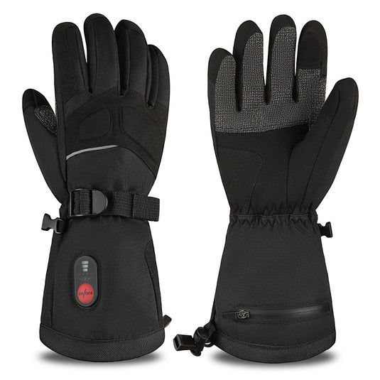 SNOW DEER Heated Work Gloves Men Rechargeable Waterproof, Cut-Resistance Heated Gloves for Men Women, Touchscreen Heated Working Gloves for Men Outdoor Work