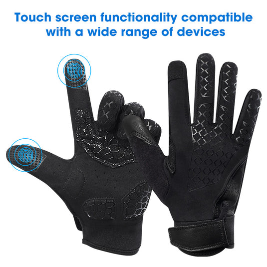 SNOW DEER Workout Gloves, Full Finger Padded Palm Weight Lifting Gym Gloves for Men & Women, Touch Screen Fingertips Washable Grip Gloves