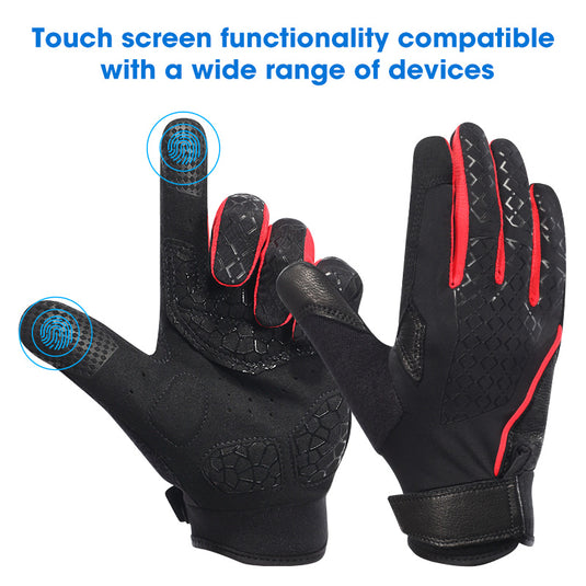 SNOW DEER Workout Gloves, Full Finger Padded Palm Weight Lifting Gym Gloves for Men & Women, Touch Screen Fingertips Washable Grip Gloves