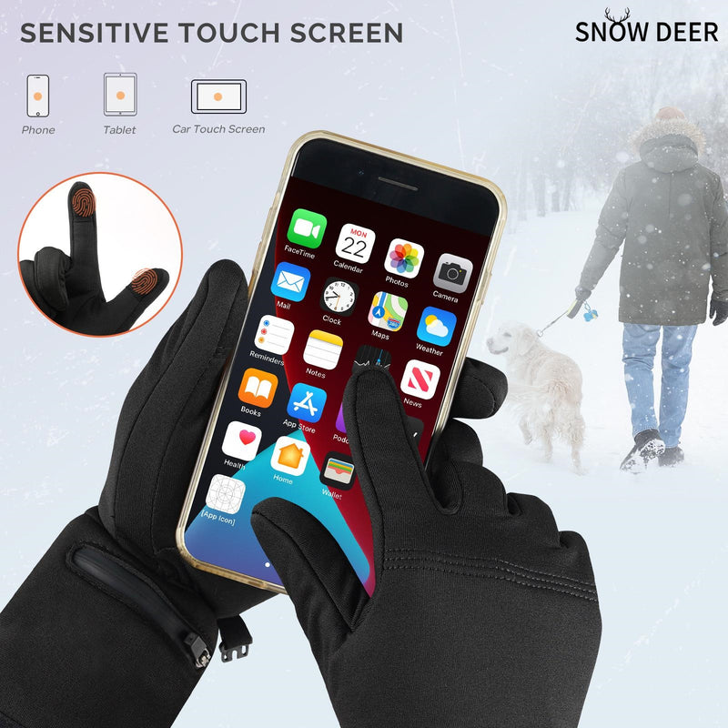 Load image into Gallery viewer, Snow Deer Heated Gloves Mittens for Men Women Supreme Feel Rechargeable Electric Battery Ski Snowboarding Hiking Cycling Hunting Gloves Hand Warmer Gift Idea
