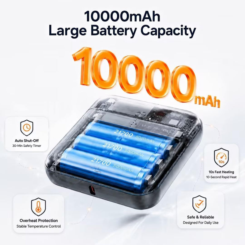 Load image into Gallery viewer, SNOW DEER 10000mAh Wireless Graphene Heated Waist Wrap, 240cm² Heating Pad Type-C Fast Charge Auto Shut Off 60 Inch Adjustable Belt
