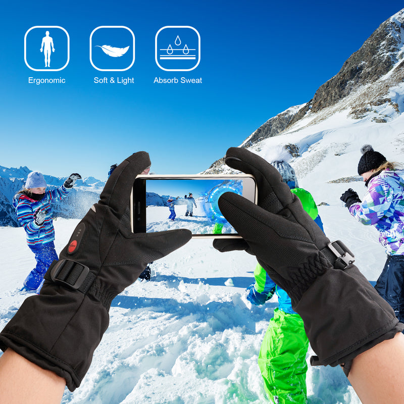 Load image into Gallery viewer, Snow Deer Gloves for Men Women, Rechargeable Electric Heated Gloves ,Heated Skiing Gloves and Snowboarding Gloves
