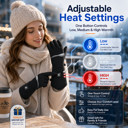 SNOW DEER Heated Glove Liners for Men Women, 7.4V Rechargeable Thin Electric Thermal Gloves for Winter Commute Typing Driving Walking Dog Walking