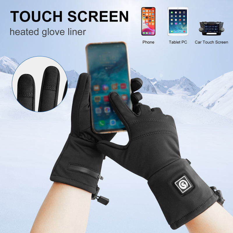 Load image into Gallery viewer, SNOW DEER Heated Gloves for Women Men Rechargeable Waterproof,Glove Liners Ski Snow Gloves for Cold Weather Winter Hand Warmers
