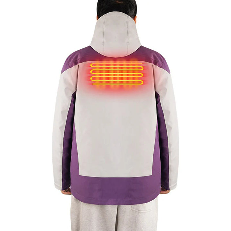 Load image into Gallery viewer, SNOW DEER Heated Ski Jacket – Lightweight, Slim Fit, 3 Heating Zones, Fast Warm-Up, 7.4V 5200mAh Battery
