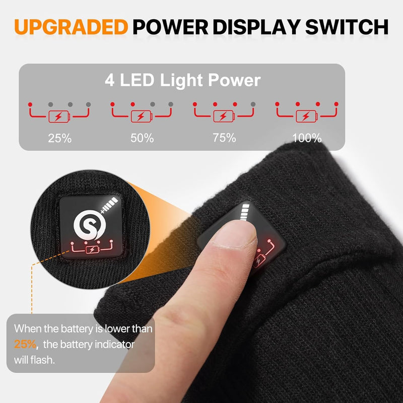 Load image into Gallery viewer, SNOW DEER Heated Socks for Men Women, Rechargeable Electric Socks for Cold Feet
