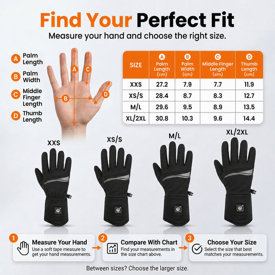 SNOW DEER Heated Glove Liners for Men Women, 7.4V Rechargeable Thin Electric Thermal Gloves for Winter Commute Typing Driving Walking Dog Walking