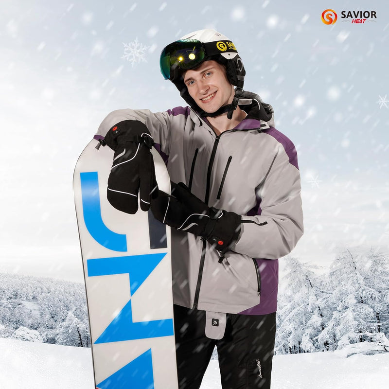 Load image into Gallery viewer, Snow Deer Heated Gloves, Unisex Rechargeable Battery Powered Electric Heating Glove for Winter Outdoor Working Snow Ski Snowboarding Hunting Snowmobiling Motorcycle Riding
