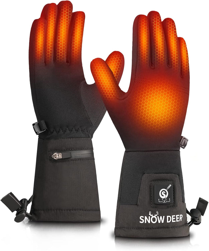 Load image into Gallery viewer, SNOW DEER Heated Glove Liners Men Women,Rechargeable Battery Heated Motorcycle Ski Snow Warmer Gloves

