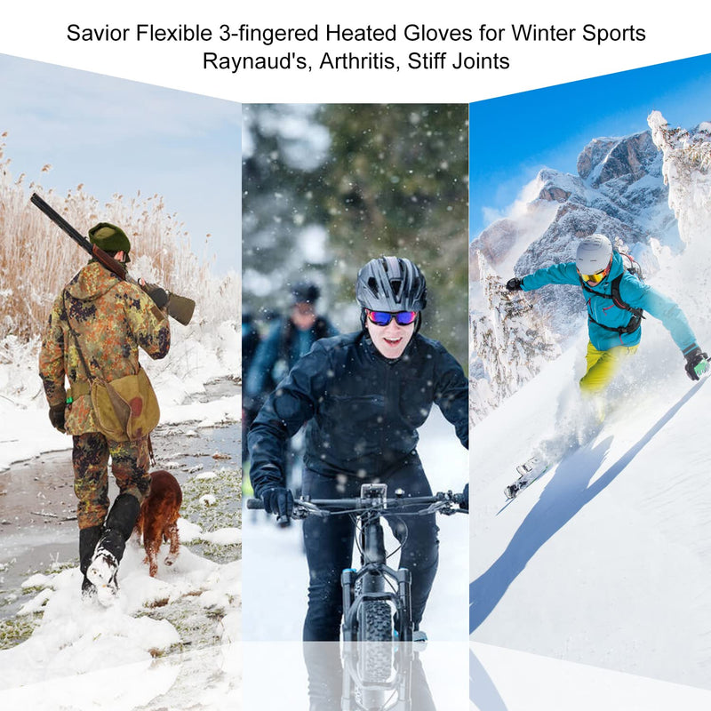 Load image into Gallery viewer, Snow Deer Heated Gloves, Unisex Rechargeable Battery Powered Electric Heating Glove for Winter Outdoor Working Snow Ski Snowboarding Hunting Snowmobiling Motorcycle Riding
