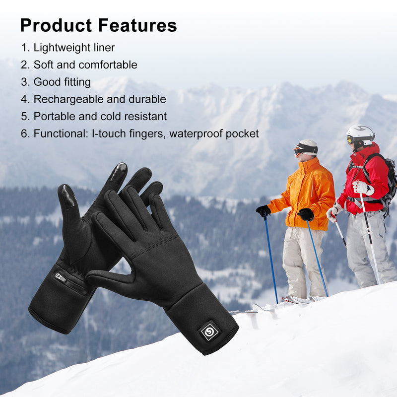 Load image into Gallery viewer, Snow Deer Heated Breathable Thin Glove Liners

