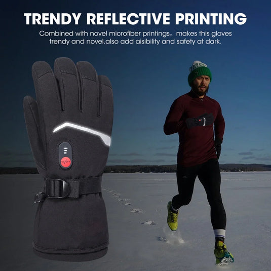 Snow Deer Gloves for Men Women, Rechargeable Electric Heated Gloves ,Heated Skiing Gloves and Snowboarding Gloves