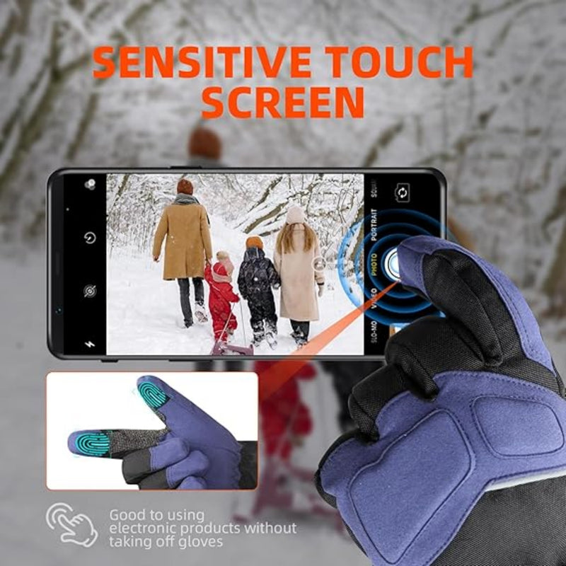 Load image into Gallery viewer, SNOW DEER Winter Heated Gloves for Work - Durability Gloves with Grip, Impact-Resistant Rubber Back Insulated Work Gloves
