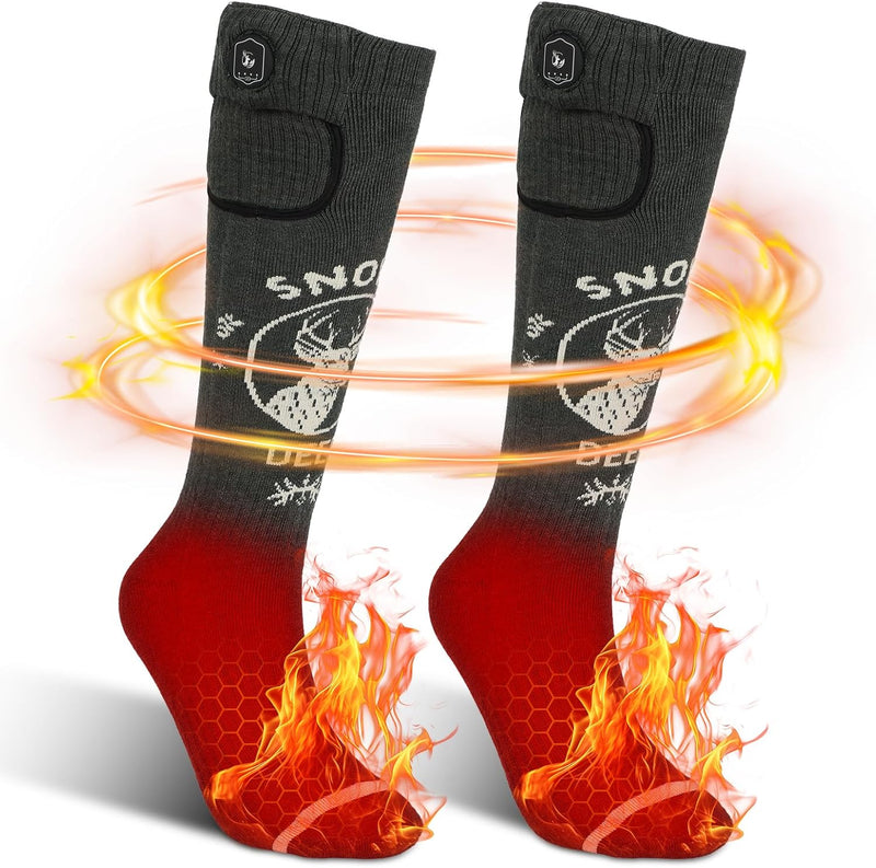 Load image into Gallery viewer, SNOW DEER Heated Socks Fast Charging,7.4V 3000mAh Electric Socks Foot Warmer,Hunting Outdoor Riding Camping Hiking Motorcycle Skiing Warm Winter Socks
