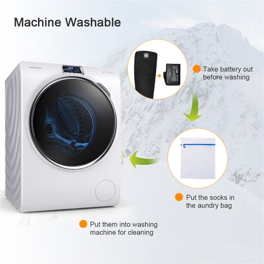 SNOW DEER Heated Socks for Men Women, Rechargeable Electric Socks for Cold Feet