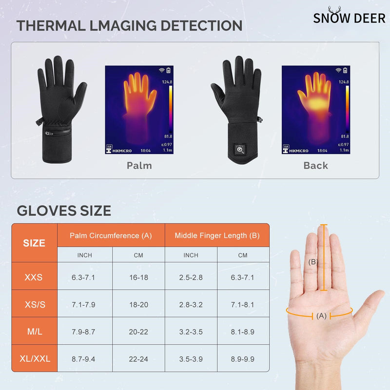Load image into Gallery viewer, Snow Deer Heated Glove Liners for Men Women,Rechargeable Electric Battery Heating Riding Ski Snowboarding Hiking Cycling Hunting Thin Gloves Hand Warmer Arthritis&amp;Raynaud&#39;s
