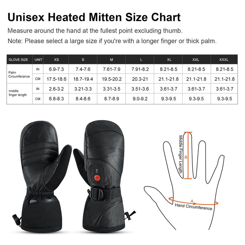 Load image into Gallery viewer, SNOW DEER All Finger Mittens Heated Gloves Touch Phone Waterproof Windproof Battery Electric Heated Skiing Gloves Men Women Thermal
